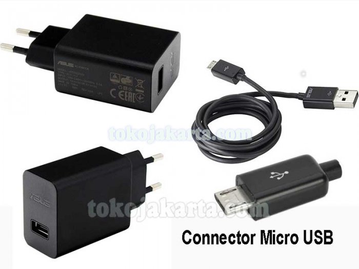 Original AC Adaptor Laptop ASUS 5V 2A 10W For Asus T100, T100TA, Nexus ME370T, PadFone 2 A68, ZenFone 6, FonePad ME371MG, Transformer Book TX201LA, Acer One 10/ PSA10E-050Q, AD897020, 010-1LF/ Micro USB Termasuk kabel USB to Micro USB - ADRA22