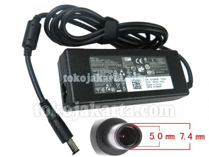 Original AC Adaptor Laptop DELL 19.5V 4.62A / 7.4 * 5.0 mm with pin PA-1900-32D, 0YD9W8 Termasuk Kabel Power (ADRD04F)