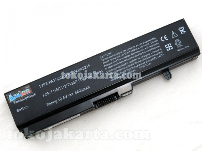 Replacement Baterai Laptop Toshiba Satellite T115, T135, Satellite Pro T110, T130 Series/ PA3780, PA3780U-1BRS, PABAS215 (4400mAH/11828)