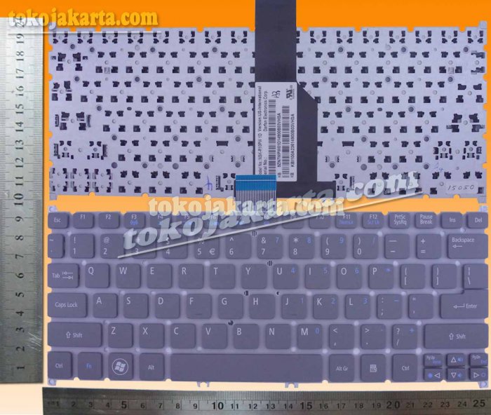 Keyboard Laptop Acer Aspire S3 Ultrabook,  S3-391 S3-951 Series/ NSK-R10PW 1D, 9ZN7WPW01D (Gray)