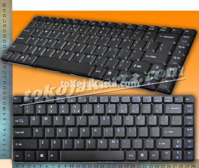 Keyboard Laptop for Acer Aspire 4732 4732Z Series/ Emachines D725, D525 Series/ NSK-GE01D, 9J.N1S82.01D, 9JN1S8201 Modif - US Layout (Black)