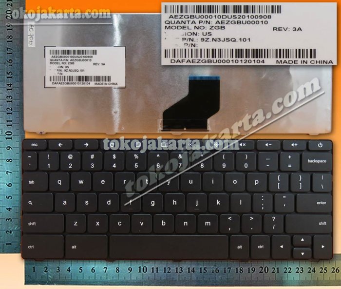 Keyboard Laptop Acer Chromebook AC700 C700 700 Series / 9Z.N3JSQ.101, AEZGBU00010 (Black - 15039)