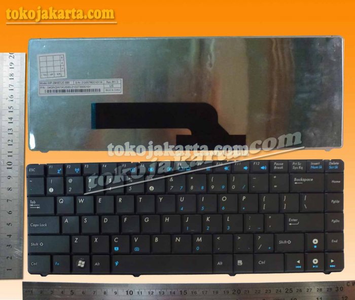 Keyboard Laptop Asus K40, K40i, K401, K40ab, K40an, K40e, K40ij, K401j, K40in, K401n Series/ 04GNQW1KUS00-1, V090462AS1 (Black)