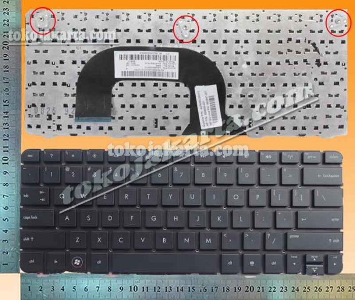 Keyboard Laptop HP Pavilion DM1-3000, DM1-3100, DM1-3200, DM1-4000, DM1-4100, DM1-4200, DM1Z-3000, DM1Z-3200 Series/ SG-4500-XUA, SG-45100-XUA, 635318-001, 626389-001, HPMH-626389-001 (Black without Frame - 15436U)