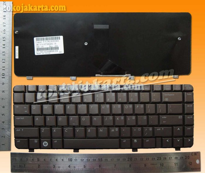 Keyboard Laptop Hp Pavilion DV4-1000 Series / PK1303Y0900, V071802DS1 US A01 (Bronze / Coffee)