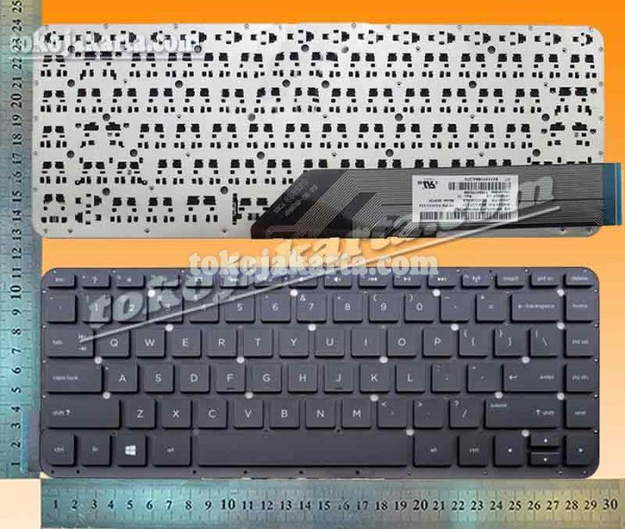 Keyboard Laptop HP Envy X2, 11, 13, 14, 15 Series/ HP Split X2, 13, 13-G, 13T-M100 Series/ HP Pavilion X2, 13-P, 13-P100, 13Z-P100 Series/ Steam 13 Series/ 724728-001, V140830AS1, 90.41L07.L01, SG-62200-XUA, SN8128 (Black without Frame - 15523)