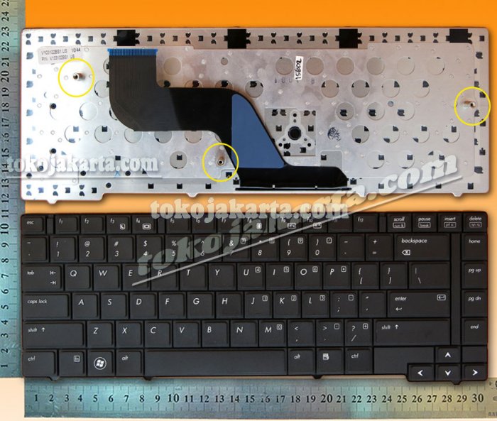 Keyboard Laptop HP Probook 6440B 6445B 6450B Series/ V103102BS1 PK1307E3A00, 583292-001, V103102BS1, 6037B0046901, 609870-001, 9Z.N2W82.M01, NSK-HGM01, SN7101 (Black without PointStick-15602)