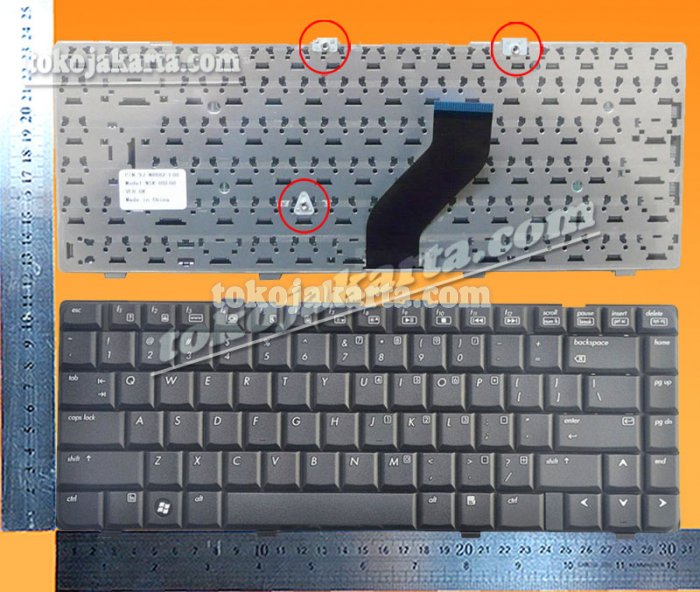 Keyboard Laptop HP Pavilion DV6000 DV6100 DV6200 DV6300 DV6400 DV6500 DV6600 DV6700 DV6800 DV6900 Series/ HP Presario V6200 V6300 V6400 V6500 Series/ AEAT1U00120, 441426-001,431414-001, MP-05583US-920 (Black - 15412B)