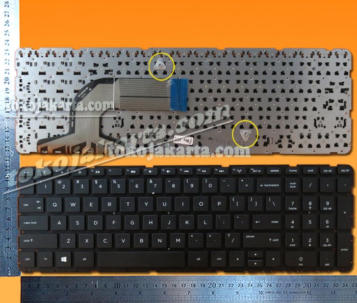 Keyboard Laptop HP Pavilion 15-E, 15-N Series/ 719853-001, 749658-001, AER65U00210 (Black without Frame - 15572)