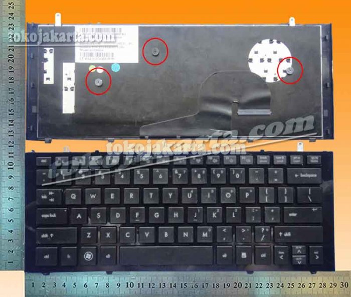 Keyboard Laptop HP Probook 5220 5220M Series/ AESX1U00010,  610826-001, V114146AS1 US (Black Frame Black - 15445)