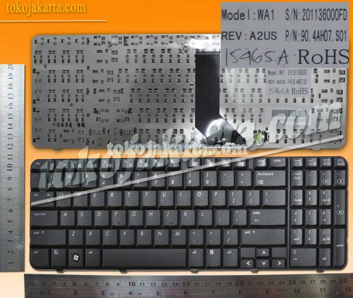 Keyboard Laptop Hp Compaq CQ60, CQ60Z, G60, G60T Series / 90.4AH07.S01, 502958-001, 496771-001, 9J.N0Y82.A01 (Black)