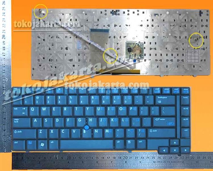 Keyboard Laptop Notebook HP Compaq NC6400 NC6910 NC6910P 6910 6910P Series/ 418910-031, K060802E1, PK130060100, PK130065100, 418910-001 US ((Black With Pointer/15403)