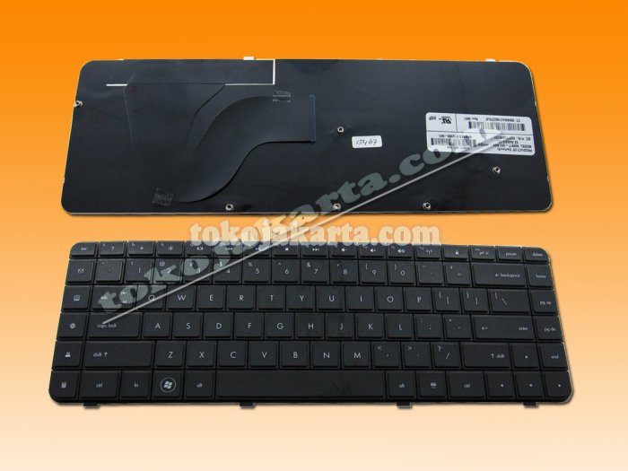 Keyboard Laptop HP Compaq Presario CQ56, CQ62, G56, G62 Series / 588976-001, 595199-001, 613386-001 609877-001, 606685-001, 9Z.N4SSQ.001, AEAX6U00110, AEAX6U00210, AEAX6U00310, V112346AS1, NSK-HV0SQ (Black)