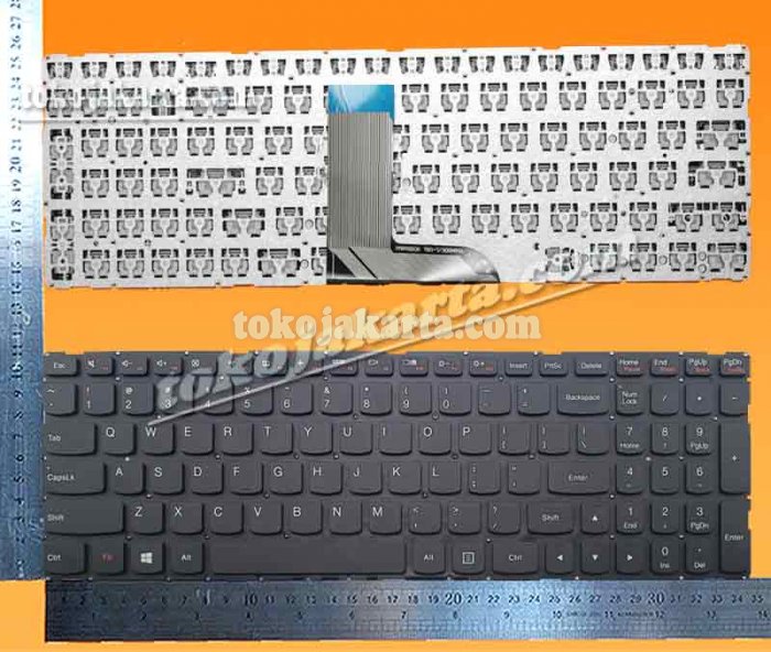 Keyboard Laptop IBM Lenovo IdeaPad 700-15ISK Series/ Yoga 500 Series/ SN20K28243, SN20G90955, MP-13Q13US-6862, MP-0A, V-149420KS1-US, T6S1-US, 002L14J53LHA01, SOE-NCB1360, AG-6800, F4010FZ0A, C1005B90MD3 (Black Without Frame-15396)