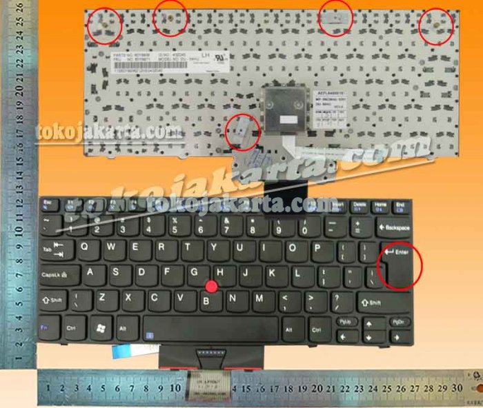 Keyboard Laptop IBM Lenovo ThinkPad Edge E10 E11 Series/ ThinkPad X100 X100E X120E Series/ 60Y9936, 60Y9971, 43Z045, DU-84HU, AEFL6400010, MP-09G56HU-9201, 080-009G5LHC01, 002-09G56LHC01 (Black Frame Black With PointStick-Big Enter-15341)