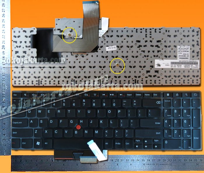 Keyboard Laptop IBM Thinkpad Lenovo Edge E520 E520s E525 Series/ 0A62080, 04W0877, GG-105A0, MP-10M33A0-442 (Black With Frame PointStick-15353)