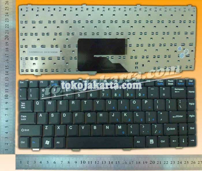 Keyboard Laptop MSI 1228, VR220 Series/ K022405E4, S1N-1EBR331, MP-06836PA, K022405E1 US , 71-31737-00, K-022405DS1-US (Black)