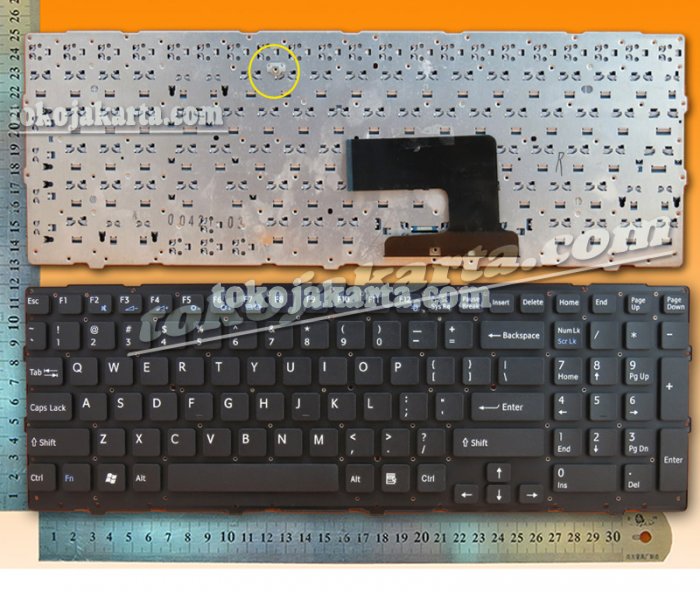 Keyboard Laptop Sony Vaio VPCEE VPC-EE VPC-EE41FX VPC-EE42FX VPC-EE43FX VPC-EE44FM / PCG-6161L Series / 148927111, AENE7U00120, 9Z.N5CSQ.001 (Black without Frame- 15258)