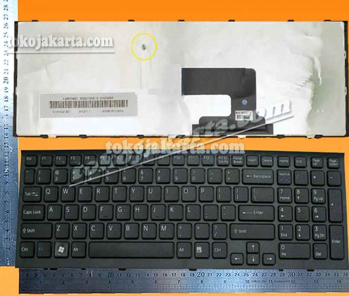 Keyboard Laptop Sony Vaio VPCEE VPC-EE, VPC-EH PCG-61611L Series/ 148971361, AEHK1700020, V116646AS US, V116630A/B US, SCN013C1 (Black with Frame Black-15258B)