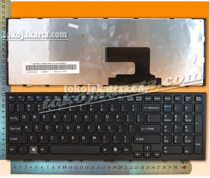 Keyboard Laptop Sony Vaio VPC-EH PCG-71811M PCG-71911M Series / 9Z.N5CSQ.201, 9Z.N5CSQ.301, 148971311 (Black Frame Black - 15259K)