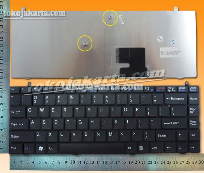 Keyboard Laptop for Sony Vaio VGN-FZ Series / V070978BS1 US, V070978, 1-417-801-21, 81-31105001-41 (Black)