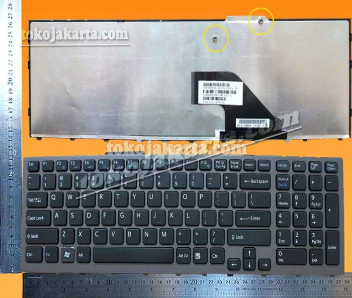Keyboard Laptop Sony Vaio VPC-F11, VPC-F12, VPC-F13 VPC-F14 Series/ 148781571, NSK-S9C01, 9Z.N3S82.C01, 012-407A-2675-A, 550102H20-203-G, V105671A, V105678A US, S1018000156, 9Z.N3S82.201, 9Z.N3S82.A01, 9Z.N3S82.001, JSTS (Black Frame Black-15263F)