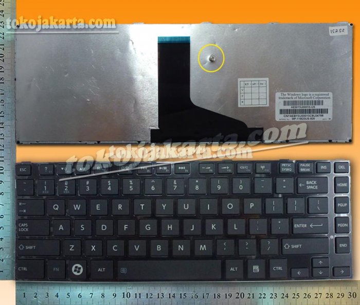 Keyboard Laptop Toshiba Satellite M800, M805, L800, L805 L830, L840, C800, C800D, C805, C840 Series/ MP-11B33US6G50, MP11B23US-920, 9Z.N7SSQ.11E 9Z.N7SSQ.001 (Black Frame Black - 15252)