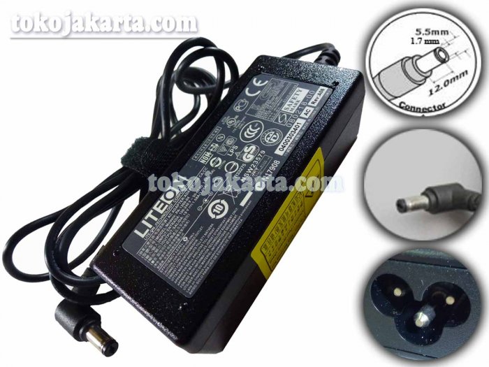 Original AC Adaptor LITEON 19V 1.58A PA-1300-04 / 5.5*1.7mm Aspire One ZG5 531H A110 A150 D150 D250 Series Termasuk Kabel Power (ADRL01)