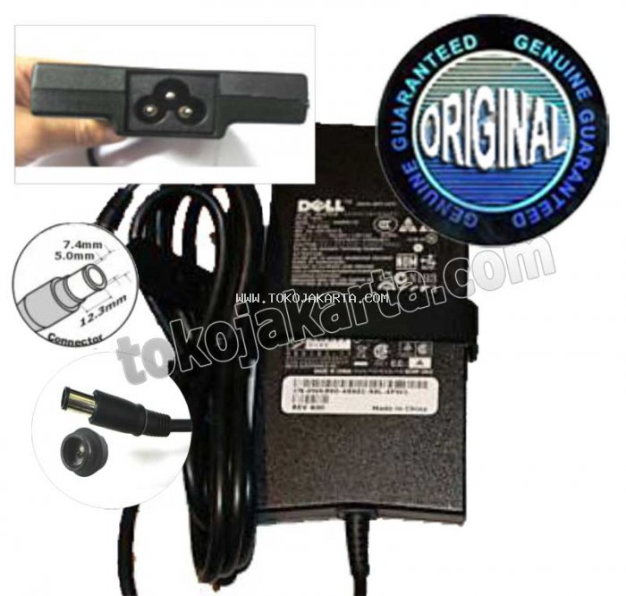 Original AC Adaptor Laptop DELL 19.5V 4.62A / 7.4*5.0 mm with pin termasuk kabel power (ADRD04)