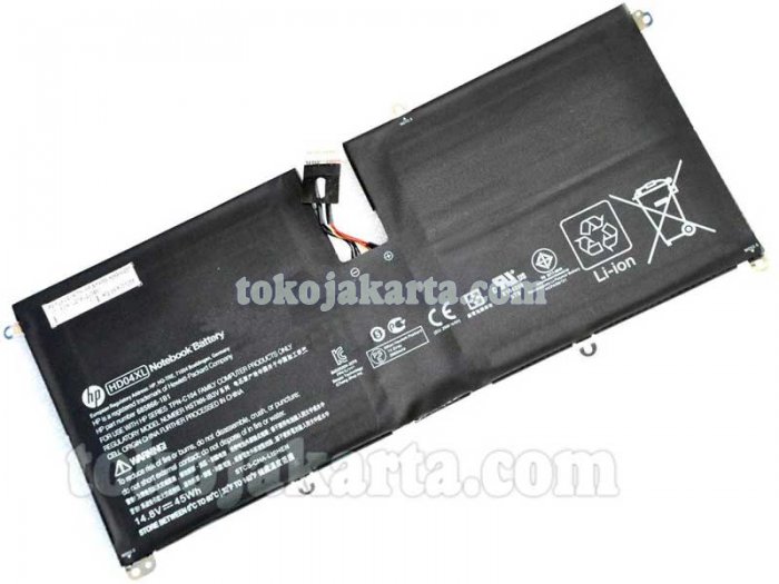 Original Baterai Laptop HP Envy Ultrabook Spectre XT 13, 13-2120tu 13-2021tu 13-200eg, 13-3010dx, 13-4101dx 13-4002dx, 13-n211nr, X360, X2 Series/ HD04XL, 685866-1B1, 685866-171, 593554-001, TPN-C104 (14.8V-13370)