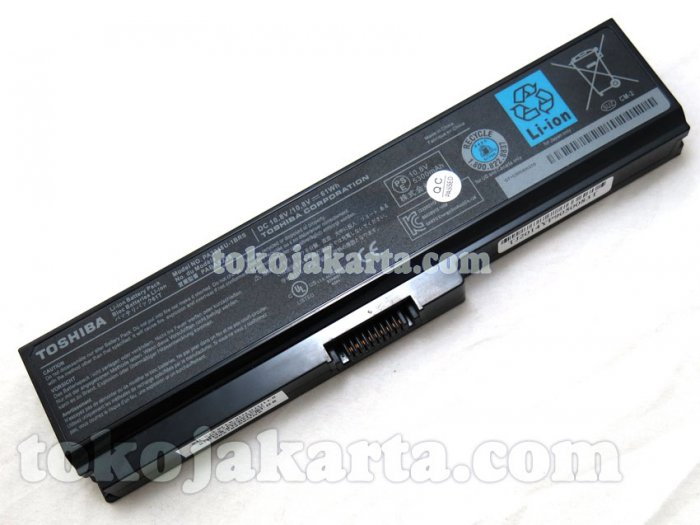 Original Baterai Laptop Toshiba Satellite A600, C600, L600, L635, L640, L645, L645D, L650, L675, M600 Series / PA3816, PA3817, PA3818, PA3819, PA3816U-1BRS, PA3817U-1brs, PABAS227 (4400mAH- 13595)