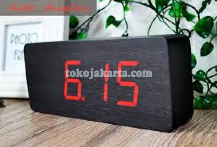 Jam Alarm LED Digital Wooden ZJ-006YK , Wooden LED Digital Alarm Clock ZJ-006YK (0171)