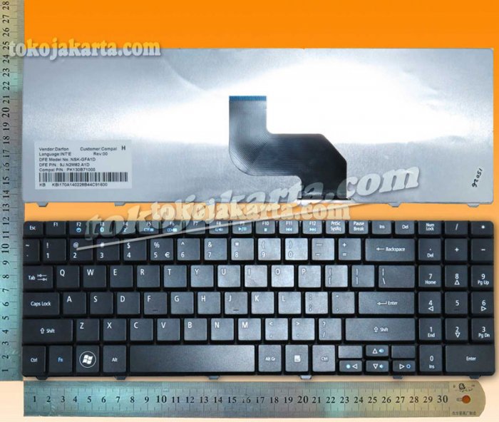 Keyboard Laptop Acer Aspire 5516, 5517, 5532, 5534, 5732, 5732z Series / eMachine E525 E625 E627 E725, G625, G627, G720, G725 Series / NSK-GFA1D, 9J.N2M82.A1D, PK130B71000 (Black)