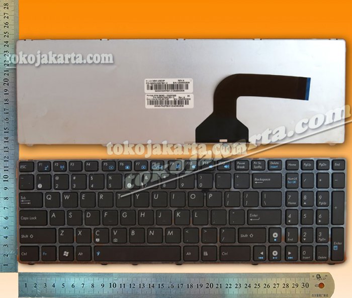 Keyboard Laptop Asus A52 A52J G51 G51J G53 G60 G60V G72 G73 K52 K52F K52JB K52JC K55N K73 K73B K73E K73S N50 N50V N53 N53J N60 N61 N61J N71 N73 N73J N73JN U50 U50A U50F UL50 UL50A UX50 W90 W90V X52 X52F X52J X66 X66IC X66W (Black with Frame-15097)