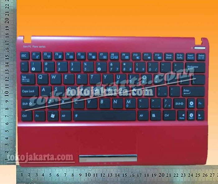 Keyboard Laptop Asus EeePC 1025 1025C 1025CE EeePC Flare Series/ MP-10B63US-6920, 13B025703159M, 04GO292KUS01, 213063003159, AEEJ8U00010, CNYB04GOA292KUS01, 2113060032R, 13GOA3F3AP031, 38EJ8TCJNE0, AD30ABC027889 (Black Cover Red-Modif-15064G)