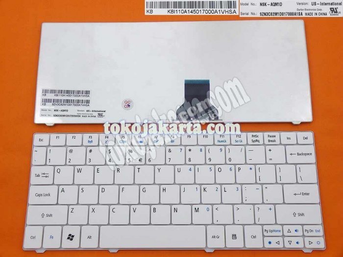 Keyboard Laptop Notebook Fujitsu Lifebook PH521 / P Series COMPATIBEL (White/15033)