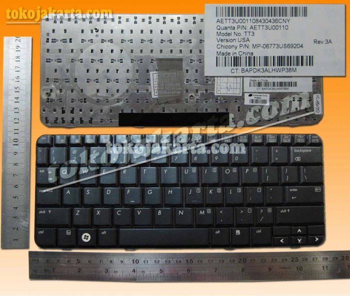 Keyboard Laptop HP Compaq Pavillion Tx2000, TX2100, TX2500, TX2513 TabletPC Series / 484748-001, TT3 AETT3U00110, MP-06773US69203, MP-06773US69204 (Dark Blue (Pulled))