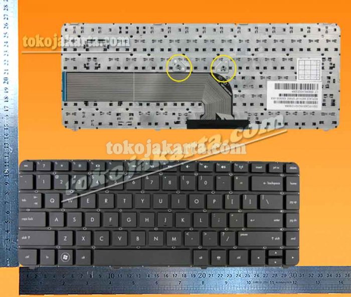 Keyboard Laptop HP Pavilion DV4-3000 DV4-3010 DV4-3100 DV4-3200 DV4-4000 DV4-4200 DV4-4030 DM4-3000 Series/ MP-10N33US6442 MP-10N3, V125626AS1, 9Z.N6JUF.001, NSK-HY001 (Black without Frame - 15513)