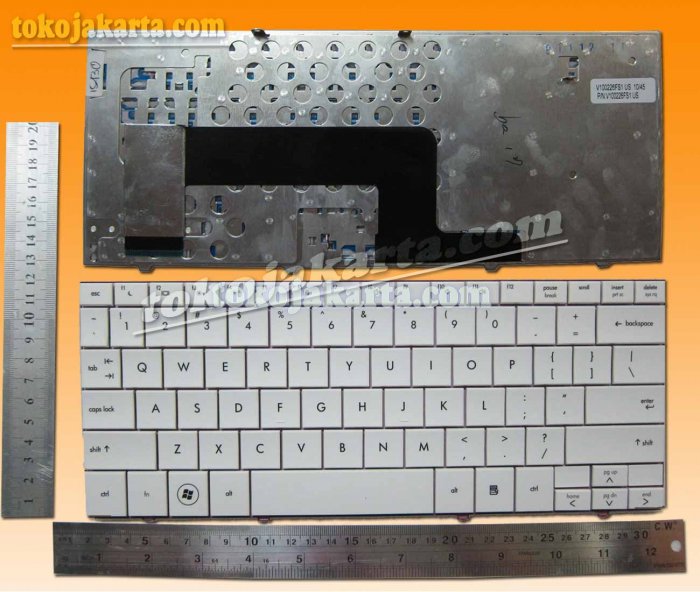 Keyboard Laptop HP Mini 110-1000, Mini CQ10-100 Series / V100226FS1, 537753-001, 537953-001, 533549-001, MP-08K33US-930 (White Mutiara)