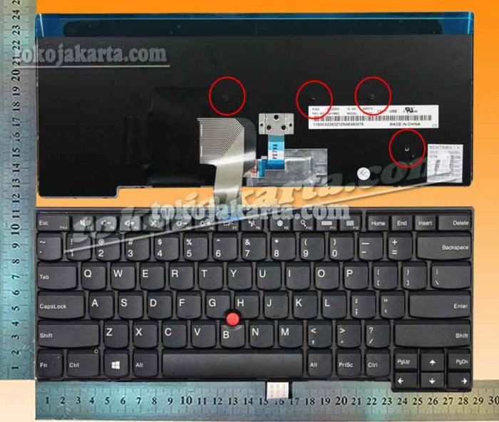 Keyboard Laptop IBM Lenovo Thinkpad T431S T440 T440P T440S T450 T450S Series/ Thinkpad Edge E431 E440 Series/ 0C45291, 04Y2726, PK130SI1A00, MP-12R13US-G62W, LION-84US (Black Frame Black-15362C)
