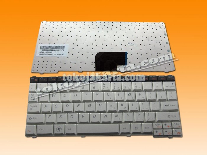Keyboard Laptop IBM Lenovo Idepad U150 Series/ AELL2U00020, HMB3323TLB01 (Silver-15315)