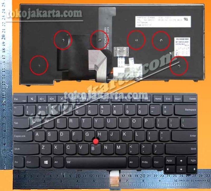 Keyboard Laptop IBM Lenovo Thinkpad E431 E440 E450 E455, L440, T440 T440P T400S, T431 T431S Series/ OC43906, 04X0101, 3BT1BH, CS13T BL-84US, PK130SB1B00, MP-12M23USJG62W, 102-12M23LHC01, 645-012M2LHB01Y, 080-012M2LHB01Y (Black with PointStick-15362B)