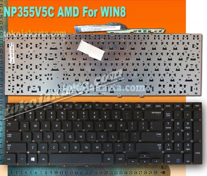Keyboard Laptop SAMSUNG 300E5E, 350V5C, 355E5C, 355V5C, NP300E5E, NP350E5C, NP350V5C, NP355E5C, NP355V5C, NP355V5C-A04US NP355V5C-A01UB NP355V5C-S01N15, NP550P5C Series/ 9Z.N4NSN.01D, M50SN / 15.6 Inch (Black-16105)