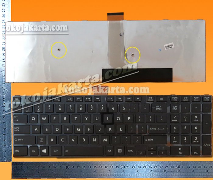 Keyboard Laptop TOSHIBA Satellite S50 L70 L70-A L75 L75D L75D-A S70 S70-A S75 S75-A S75D S75T Series/ V138170AS1, 9Z.N7TSV.601 (Black Frame Black with Numlock - 15254)