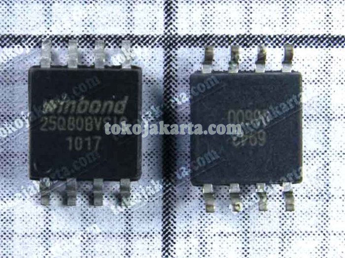 IC BIOS 1MB WINBOND 25Q80BVSIG, 25Q80BVSIG, 8MBit SPI Flash, 1Mb, SOIC-8 (75701)