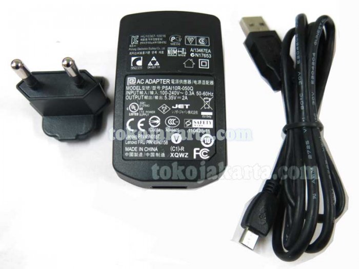 Replacement AC Adaptor Acer Iconia Tablet Series B1-710, B-711, A1-810, A1-811, A71 / 5.35V 2A 10W Micro USB (WALL - ADW002)