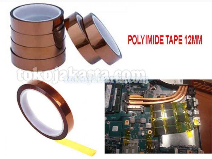 Polyimide High Temperature TAPE 12mm/ Polyimide Isolasi Tahan Panas TAPE 12mm (109812)