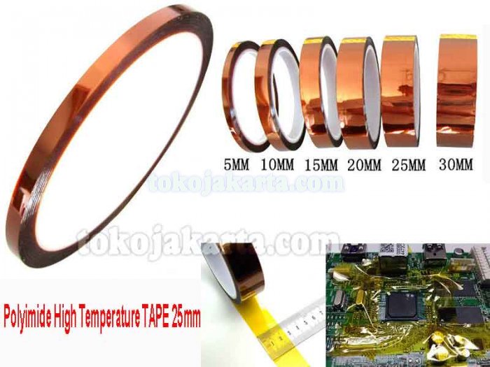 Polyimide High Temperature TAPE 25mm/ Polyimide Isolasi Tahan Panas TAPE 25mm (109825)
