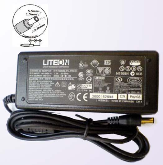 Replacement AC Adaptor Laptop LITEON 19V 3.16A / 5.5*2.5mm termasuk kabel power (ADPL01)