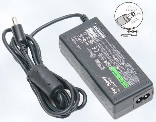 Replacement AC Adaptor Laptop SONY 19.5V 3A / 6mm - middle pin termasuk kabel power (ADPS17)